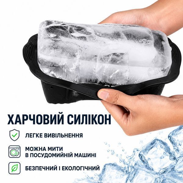 Силіконова форма для великого льоду для крижаних ванн 1,1 кг (2 шт)