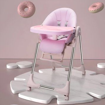 Стілець для годування на коліщатках 2в1 Terrio &ldquo;Fudy&rdquo; Рожевий